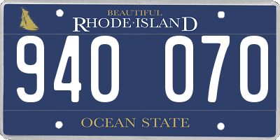 RI license plate 940070