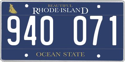 RI license plate 940071