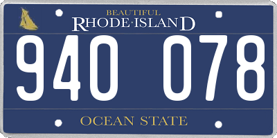 RI license plate 940078