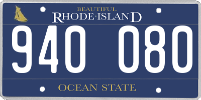 RI license plate 940080