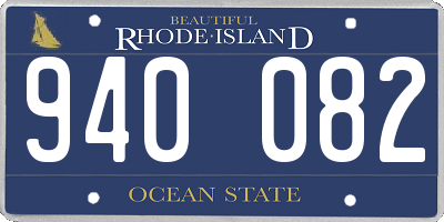 RI license plate 940082