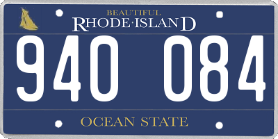 RI license plate 940084