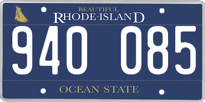 RI license plate 940085