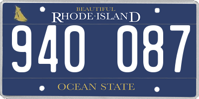 RI license plate 940087