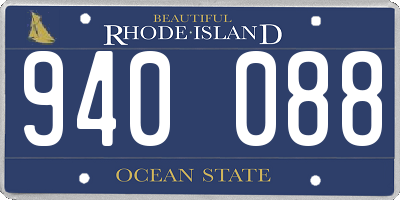 RI license plate 940088
