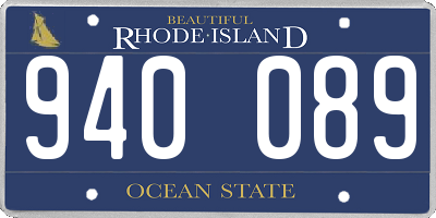 RI license plate 940089
