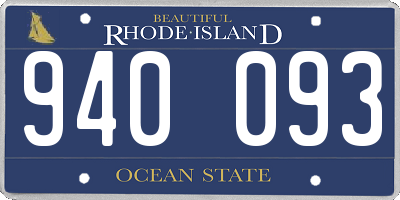 RI license plate 940093