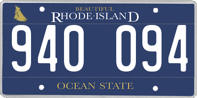 RI license plate 940094