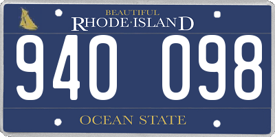 RI license plate 940098