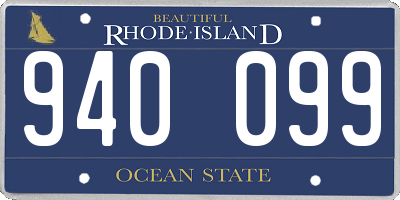 RI license plate 940099
