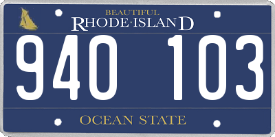 RI license plate 940103