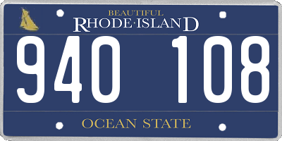 RI license plate 940108