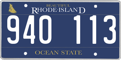 RI license plate 940113