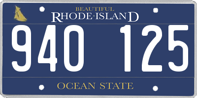 RI license plate 940125