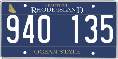 RI license plate 940135