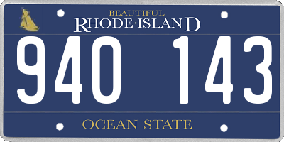 RI license plate 940143