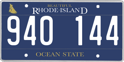 RI license plate 940144