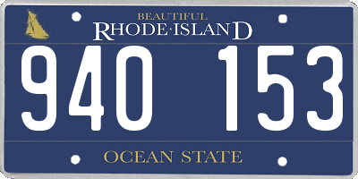 RI license plate 940153