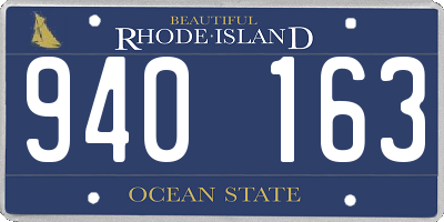RI license plate 940163