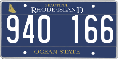 RI license plate 940166