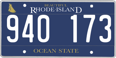 RI license plate 940173