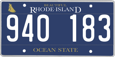 RI license plate 940183