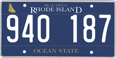 RI license plate 940187