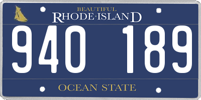 RI license plate 940189