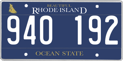 RI license plate 940192