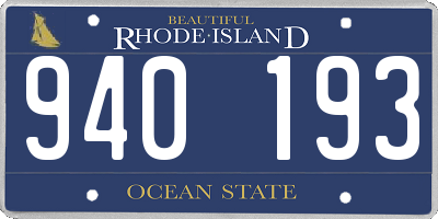 RI license plate 940193