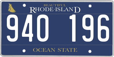 RI license plate 940196