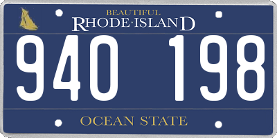 RI license plate 940198