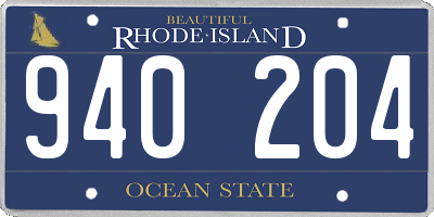 RI license plate 940204