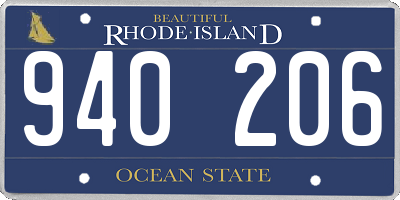 RI license plate 940206