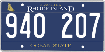 RI license plate 940207