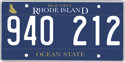 RI license plate 940212