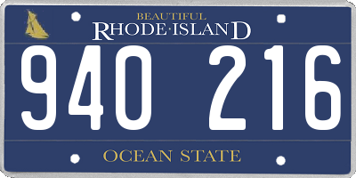 RI license plate 940216