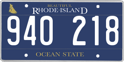 RI license plate 940218