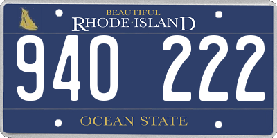 RI license plate 940222