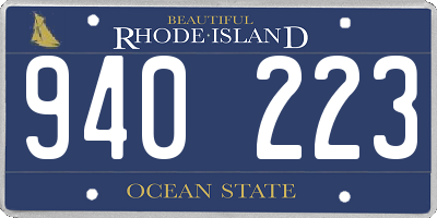 RI license plate 940223