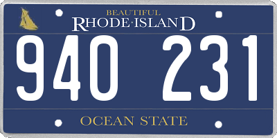 RI license plate 940231