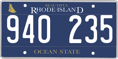 RI license plate 940235