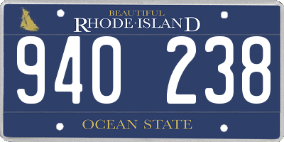 RI license plate 940238