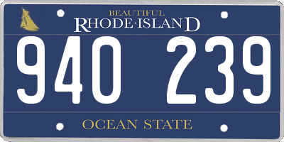 RI license plate 940239