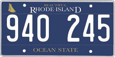 RI license plate 940245