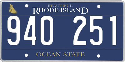 RI license plate 940251