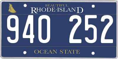 RI license plate 940252
