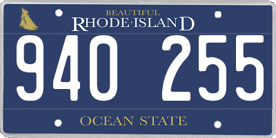 RI license plate 940255