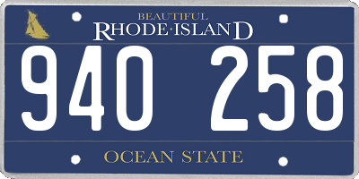 RI license plate 940258