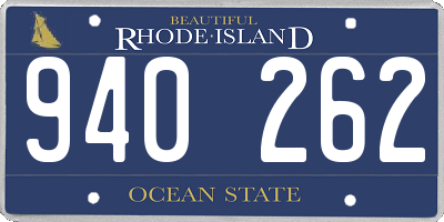 RI license plate 940262